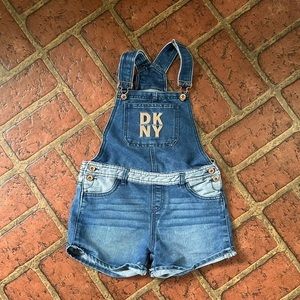 DKNY denim embroidery girl overalls A9-8
